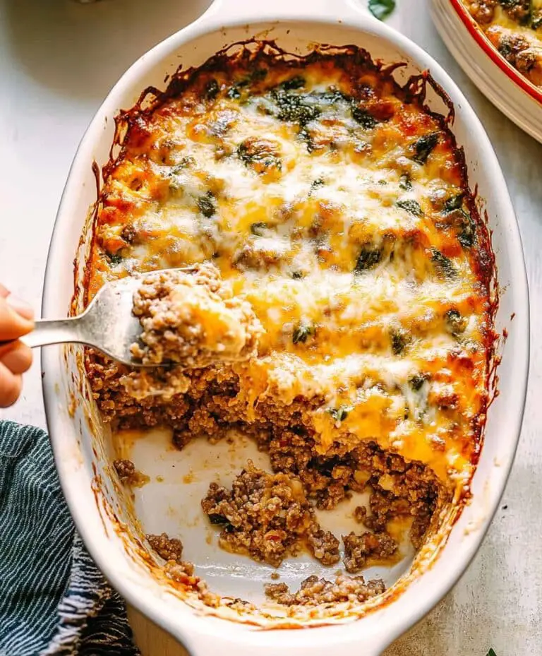 Cheesy Ground Beef And Rice Casserole Recipe