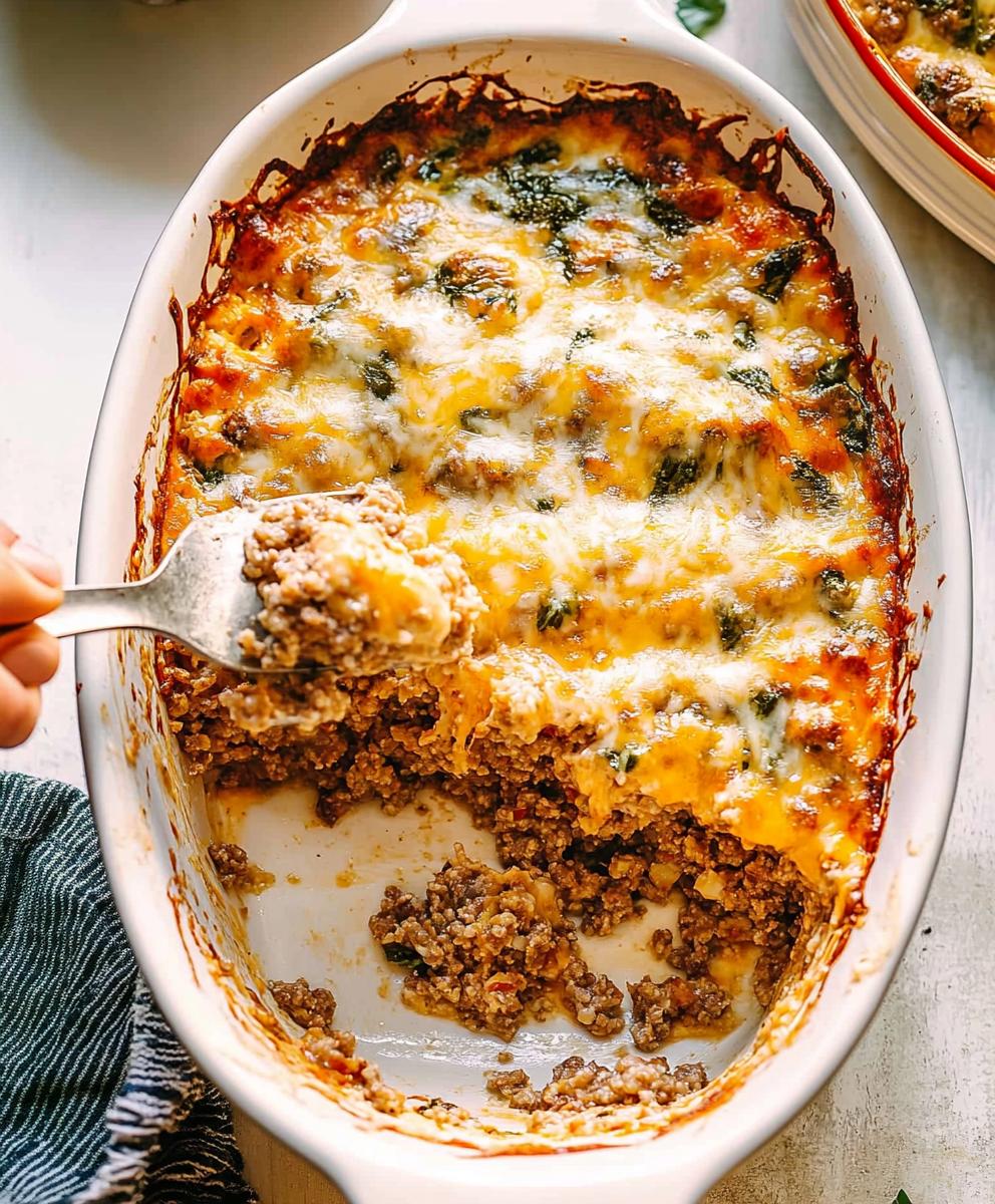 Cheesy Ground Beef And Rice Casserole Recipe