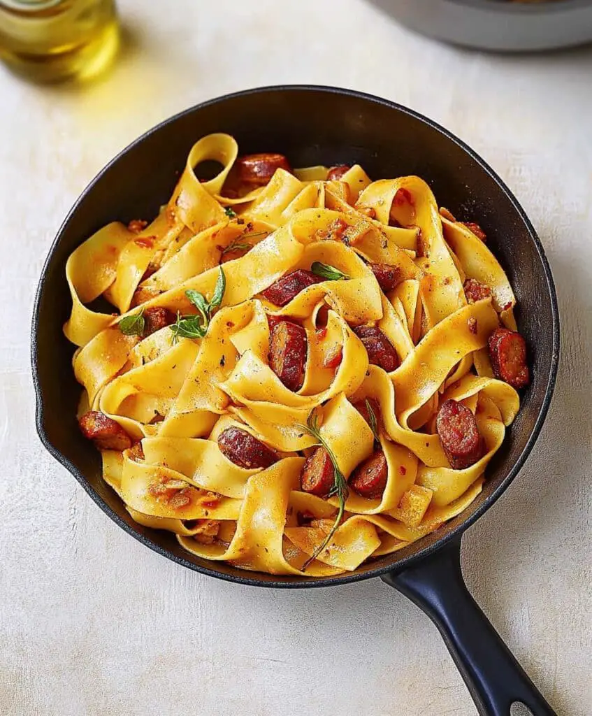 Creamy Calabrian Chili Pappardelle With Sausage & Fennel Recipe