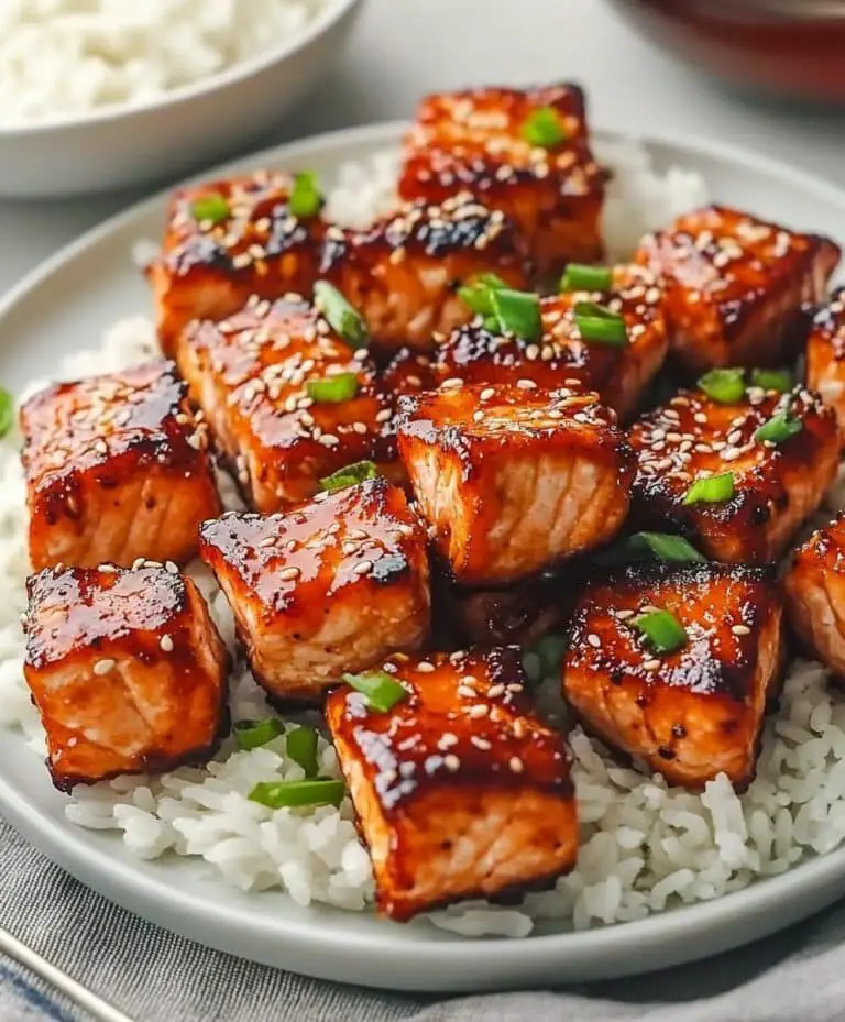 Crispy Honey Garlic Salmon Bites Recipe