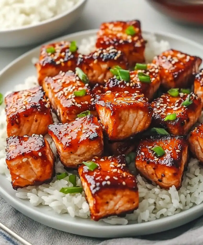 Crispy Honey Garlic Salmon Bites Recipe