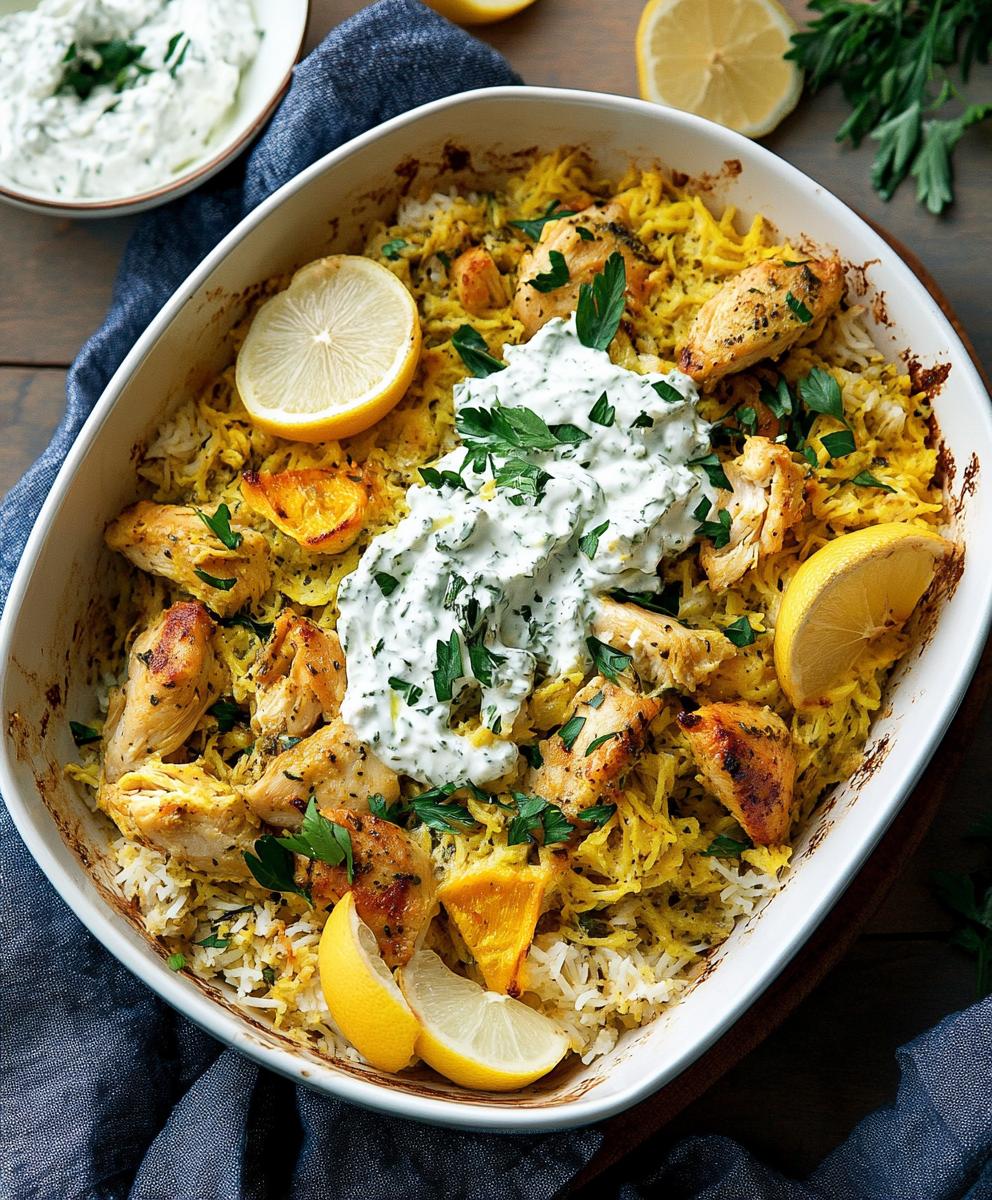 Dump-and-bake Chicken Tzatziki Casserole Recipe