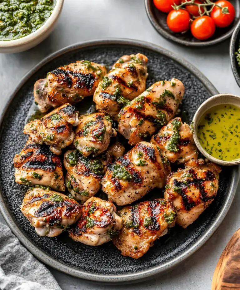 Grilled Chicken Thighs With Chimichurri Recipe