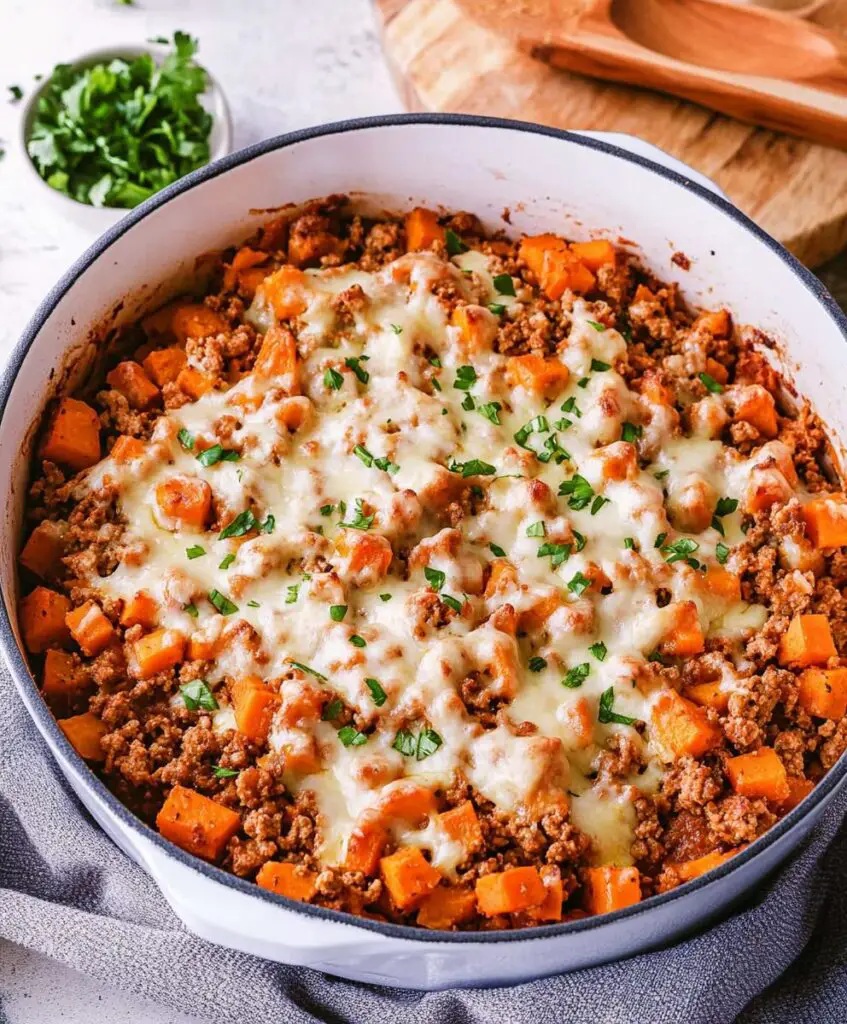 Ground Turkey Sweet Potato Bake Recipe