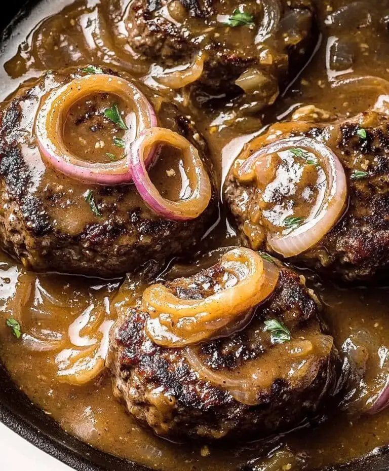 Hamburger Steak With Onion Gravy Recipe