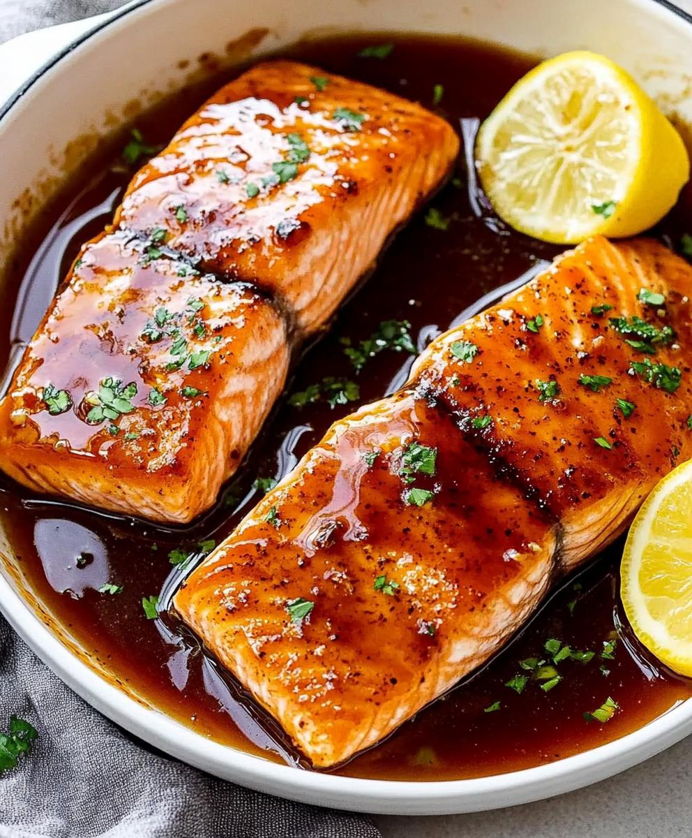 Honey Garlic Glazed Salmon Recipe