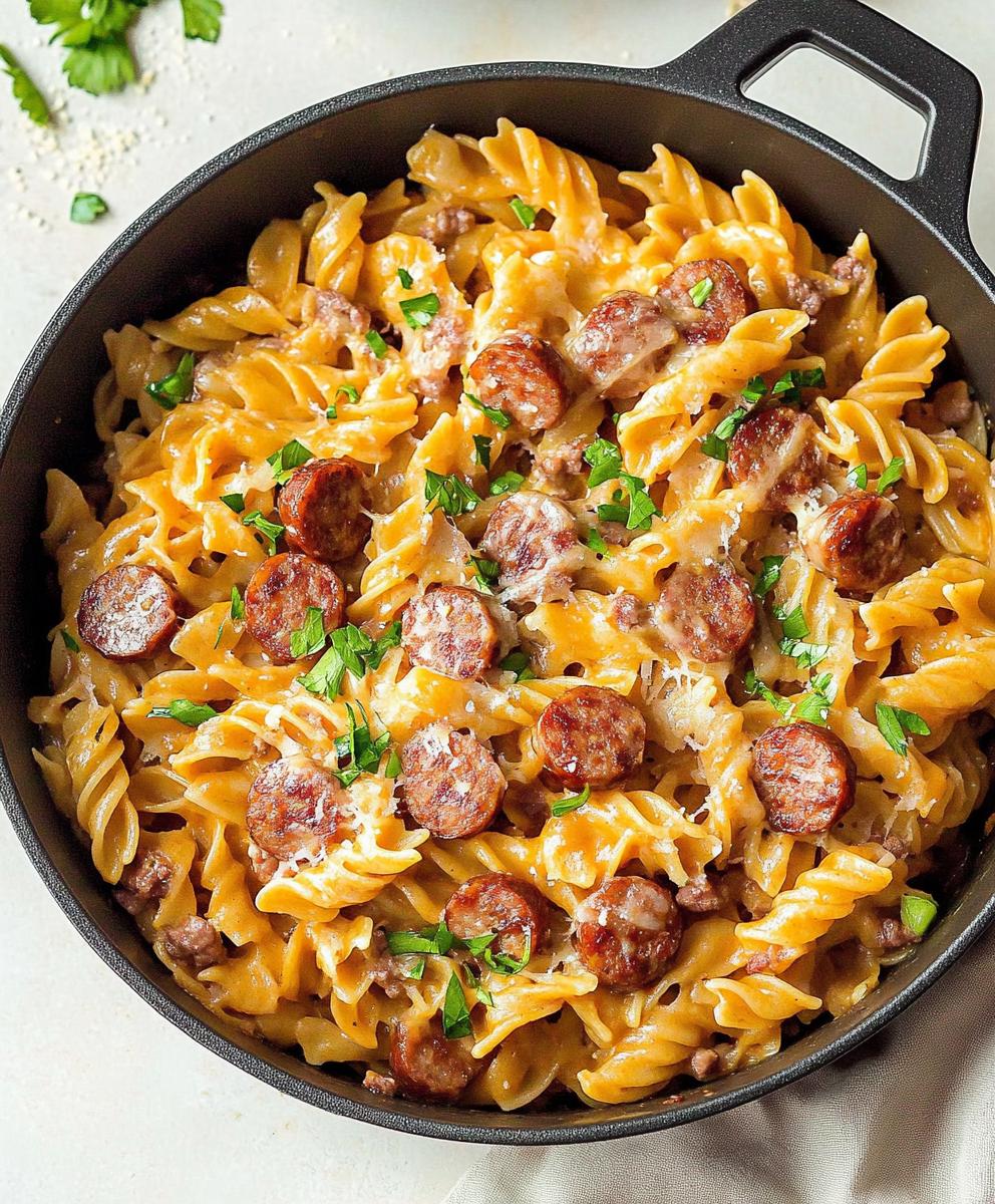 One Pot Smoked Sausage Pasta Recipe