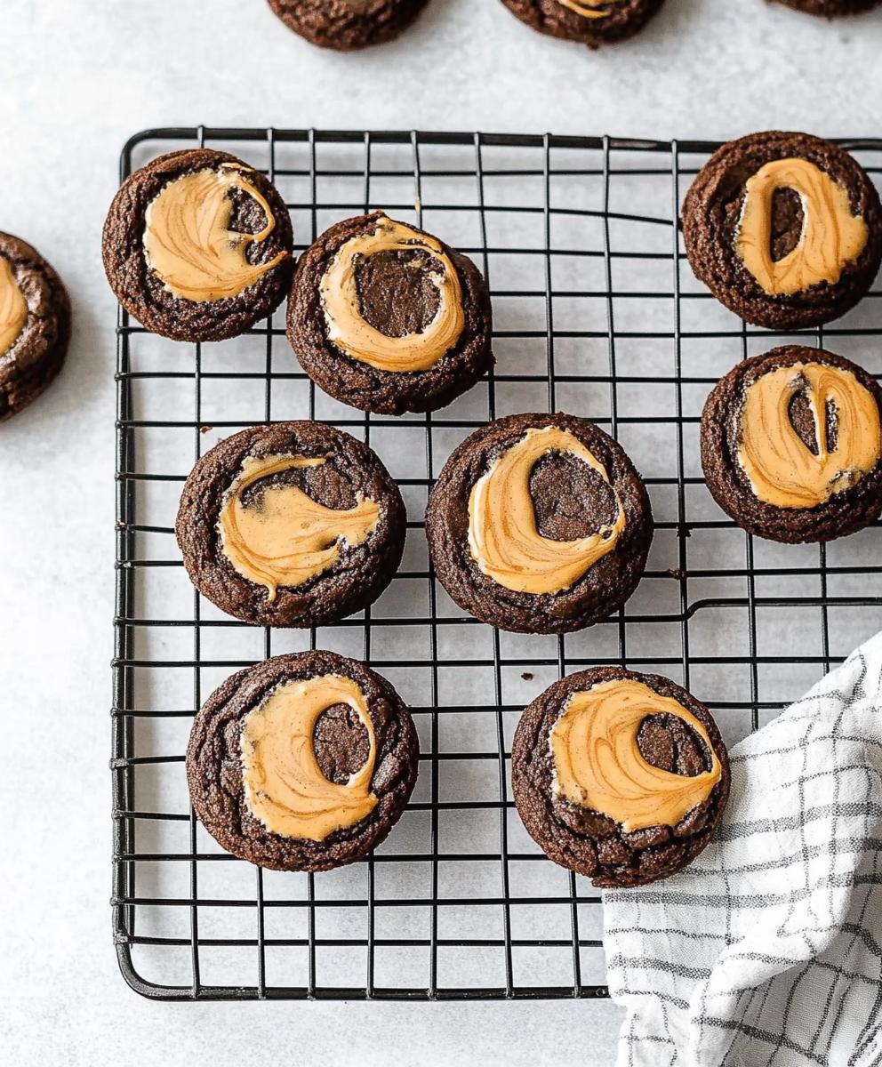 Peanut Butter Swirl Brownie Cookies Recipe