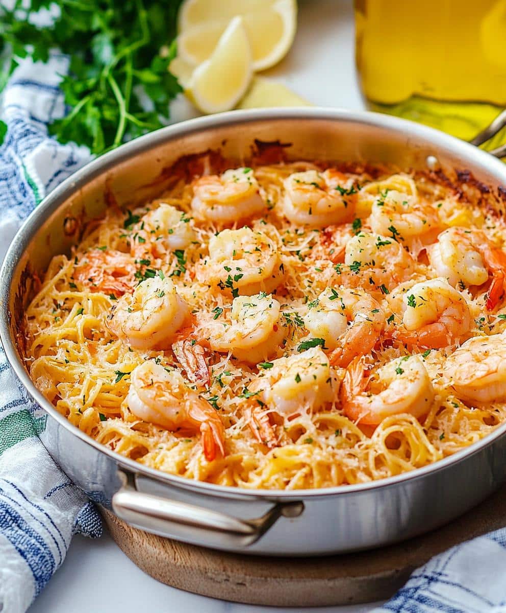 Shrimp Scampi Pasta Bake Recipe