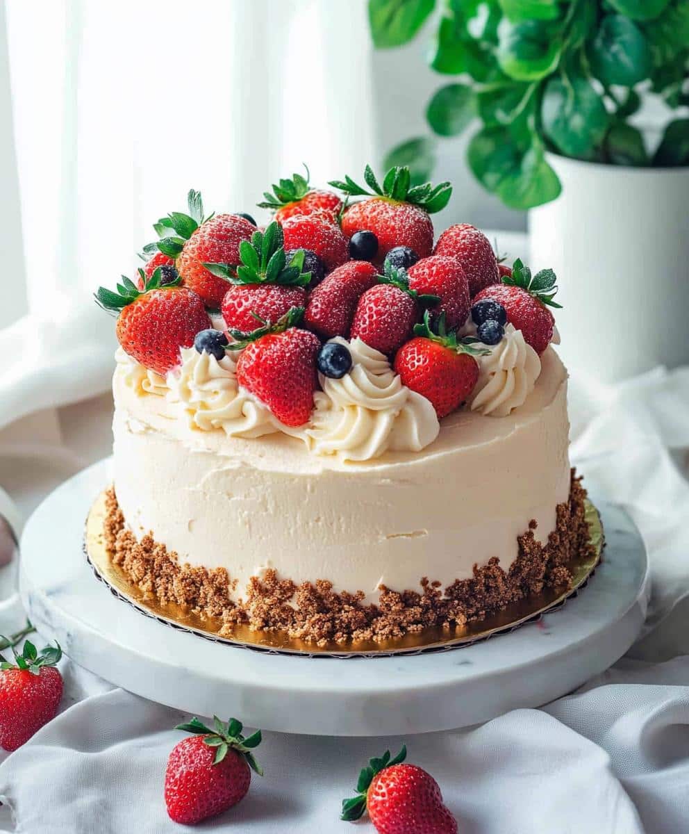 Strawberry Cheesecake Cake Recipe